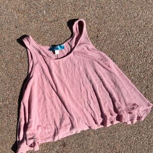 Pink Sleeveless Women's Croptop
